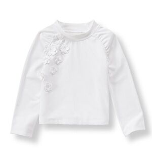 Kids Janie & Jack white RASHGUARD   size 7